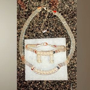 SILVER JEWELRY PEARLS SET